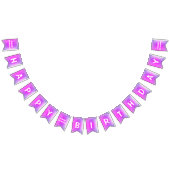 Drapeaux de Bunting Anniversaire Pink Purple Parti (Tout)