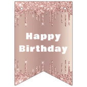 Drapeaux de Bunting Anniversaire Rose Blush Partie (Premier drapeau)