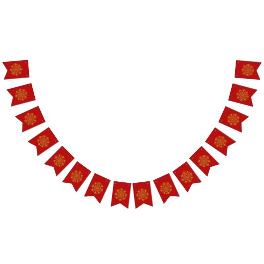 Drapeaux de Bunting d'inspiration arabe rouge et o (Tout)
