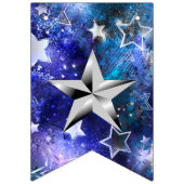 Drapeaux de Bunting Festive Silver Star (Deuxième drapeau)