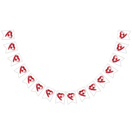 Drapeaux de Bunting Love Canada (Tout)