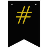 Drapeaux de Bunting Mariage Gatsby noir et or des  (Premier drapeau)