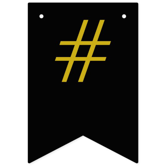 Drapeaux de Bunting Mariage Gatsby noir et or des  (Premier drapeau)