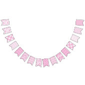 DRAPEAUX DE BUNTING MARIAGE ROSE ET BLANC (Tout)