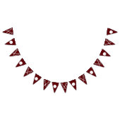Drapeaux de Bunting Maroon de l'équipe de crosse (Tout)