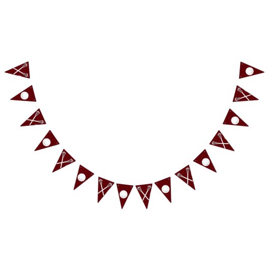 Drapeaux de Bunting Maroon de l'équipe de crosse (Tout)