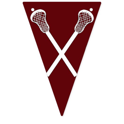 Drapeaux de Bunting Maroon de l'équipe de crosse (Premier drapeau)