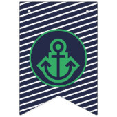 Drapeaux de Bunting Nautique Marine et Vert (Troisième drapeau)