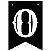 Drapeaux de Bunting noir et blanc de la Panda Part (Premier drapeau)