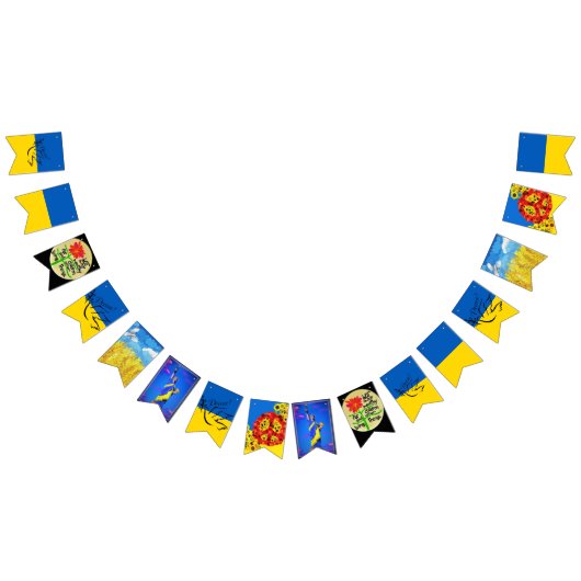 Drapeaux de Bunting PAIX ukrainiens (Tout)