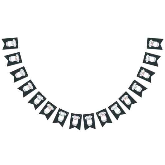 Drapeaux de Bunting Party de révélation de genre m (Tout)