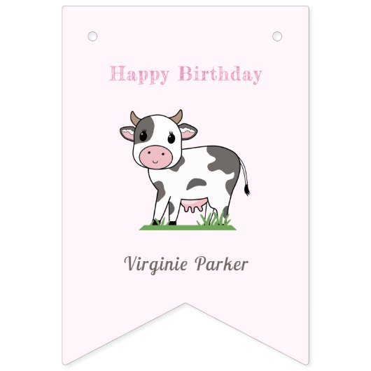 Drapeaux de Bunting pour l'anniversaire de la vach (Deuxième drapeau)