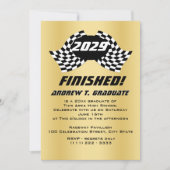 Drapeaux de course terminés Graduation Invitation (Devant)