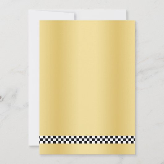 Drapeaux de course terminés Graduation Invitation (Dos)