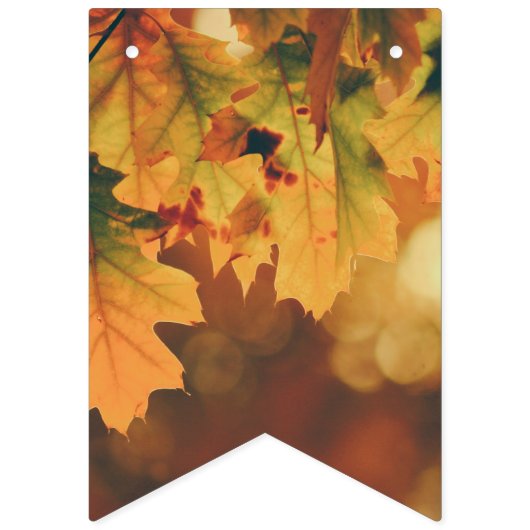 Drapeaux de fanions de fête rustique de feuilles d (Premier drapeau)