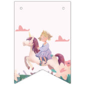 Drapeaux de fanions de licorne chevauchée par une (Premier drapeau)