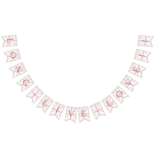 Drapeaux de fanions Union Jack rose pâle Longue vi (Tout)