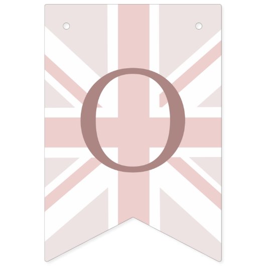Drapeaux de fanions Union Jack rose pâle Vive l'am (Deuxième drapeau)