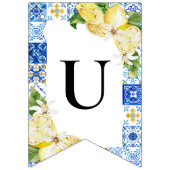 Drapeaux de fete à texte personnalisé Blue Tile Le (Deuxième drapeau)
