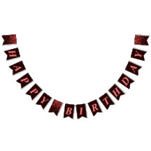 Drapeaux de fete d'anniversaire confettis rouges e