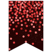 Drapeaux de fete d'anniversaire confettis rouges e (Premier drapeau)