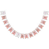 Drapeaux de fête d'anniversaire d'oie soie rose (Tout)