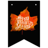 DRAPEAUX DE FÊTE DE THANKSGIVING NOIRS ET ORANGES (Premier drapeau)