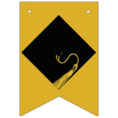 Drapeaux de la fête de graduation en or et noir (Deuxième drapeau)