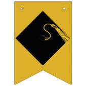 Drapeaux de la fête de graduation en or et noir (Premier drapeau)