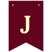 Drapeaux de mariage Burgundy Just Married (Deuxième drapeau)