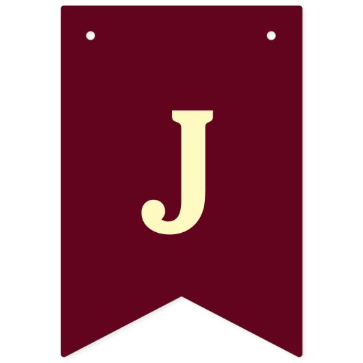 Drapeaux de mariage Burgundy Just Married (Deuxième drapeau)