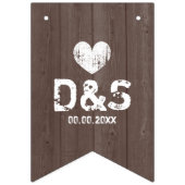 Drapeaux de mariage campagnard à grains de bois vi (Premier drapeau)