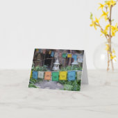 DRAPEAUX DE PRIÈRE À LA CARTE DE NOTE DE TEMPLE (Fleur jaune)