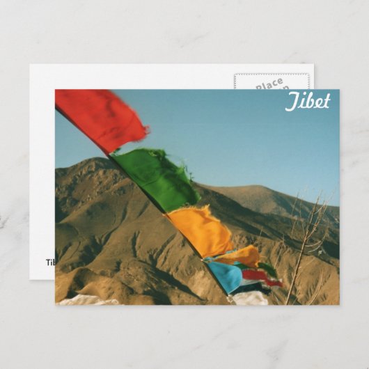 Drapeaux de prière carte postale (Devant / Derrière)