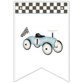 Drapeaux de rabattement Retro Blue Race Car (Premier drapeau)