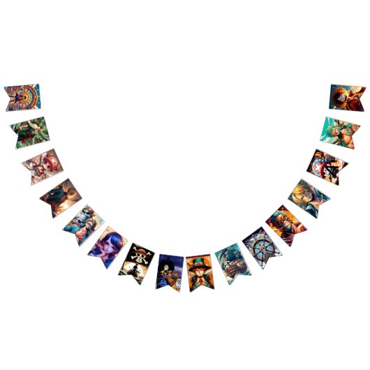 Drapeaux de tassement d'une pièce pour la fête (Tout)