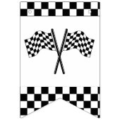 Drapeaux de voiture de course noir et blanc Joyeux (Premier drapeau)