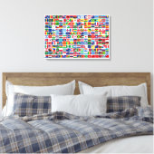 Drapeaux des pays du monde toile étirée Impression (Insitu(Chambre))