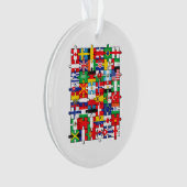 Drapeaux des pays du pavillon international (devant)