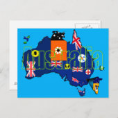 Drapeaux des territoires et des États Carte de l'A (Devant / Derrière)