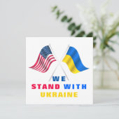 Drapeaux des USA et de l'Ukraine Soutien Carte Ukr (Debout devant)