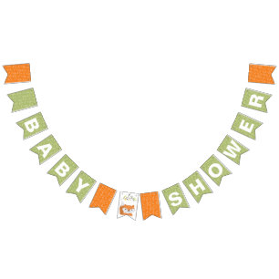Drapeaux d'étamine de baby shower de Fox de régi