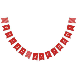 Drapeaux d'étamine de Feliz Navidad