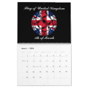 Drapeaux du calendrier mural du monde 2015 (Mar 2026)