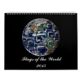 Drapeaux du calendrier mural du monde 2015 (Protection)