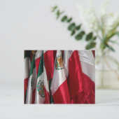 Drapeaux du Mexique Carte postale (Debout devant)