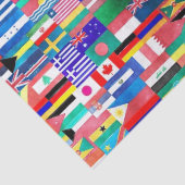 drapeaux du monde papier de soie (Détail)