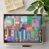 drapeaux du monde papier de soie (Cadeau)