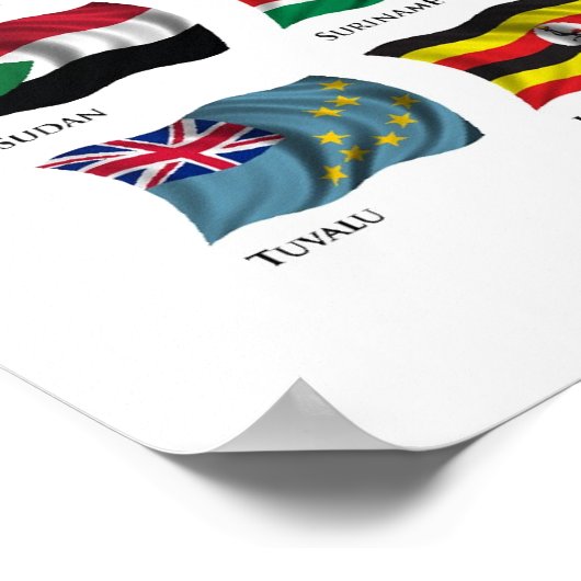 Drapeaux du monde - Poster mis à jour 2011 (Coin)