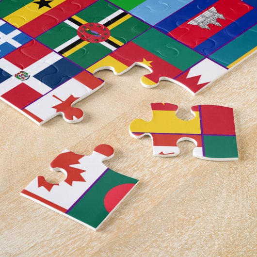 Drapeaux du monde Puzzle (Côté)